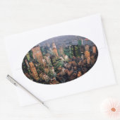 素晴らし!米国ニューヨーク 楕円形シール (封筒)