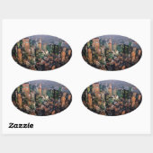 素晴らし!米国ニューヨーク 楕円形シール (シート)