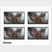 素晴らし 長方形シール (シート)