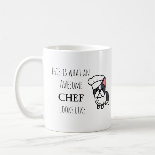 素晴らし chef - cartoon dog gift コーヒーマグカップ (左)