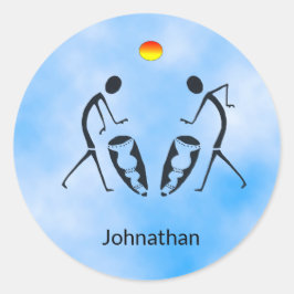 素晴らしAfrican Drumming iPhone / iPadケース ラウンドシール