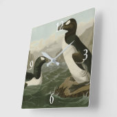 素晴らしAuk - John James Audubon's Birds of America スクエア壁時計 (傾斜)