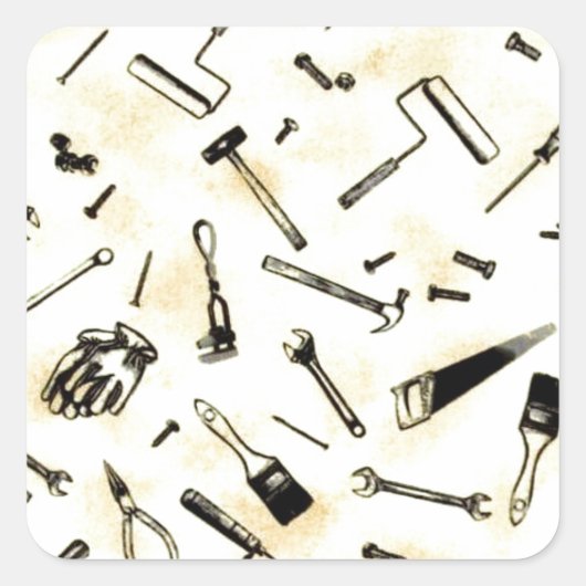 素晴らしCarpenter Hand Tools写真イメージ スクエアシール (正面)