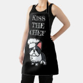 素晴らしchef – 漫画のフランスのブルドッグ エプロン (インサイチュ)