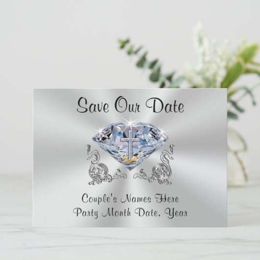 素晴らしChristian日付カードのパーソナライズを保存 セーブザデート (スタンド正面)