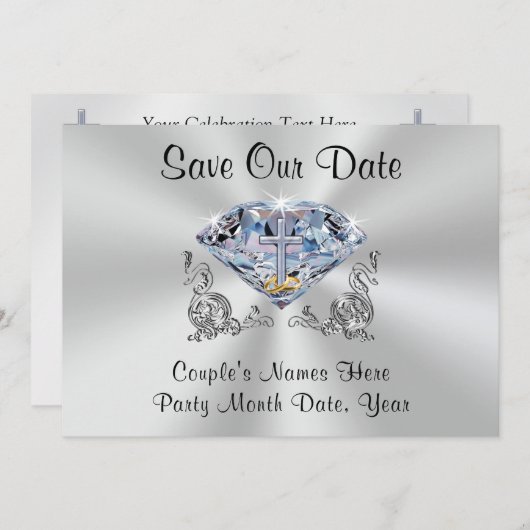 素晴らしChristian日付カードのパーソナライズを保存 セーブザデート (正面/裏面)