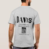 素晴らしDavis NationのTシャツ Tシャツ (裏面)