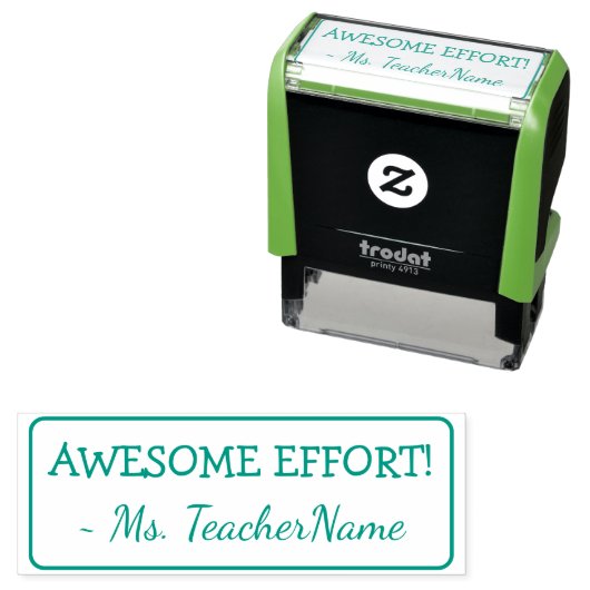 "素晴らしEFFORT!" +カスタムインストラクター名 セルフインキングスタンプ (インサイチュ)