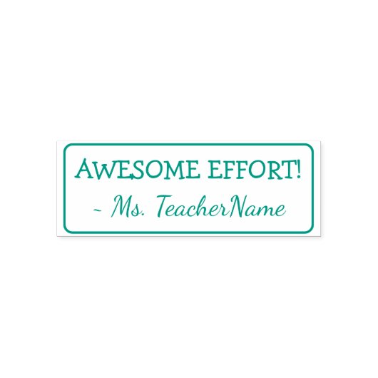 "素晴らしEFFORT!" +カスタムインストラクター名 セルフインキングスタンプ (デザイン)