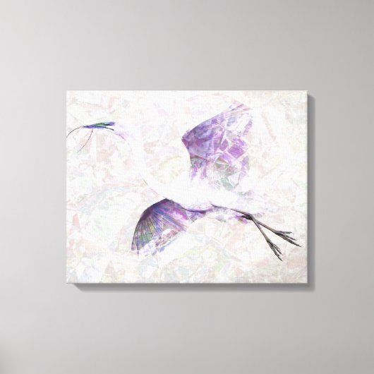 素晴らしEgret Digital Art Canvas Print キャンバスプリント (正面)