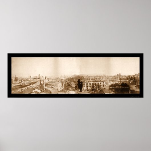 素晴らしFire Chicago写真1871 ポスター (正面)