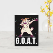 素晴らしG.o.a.t.ヤギのダブおもしろいダンシ カード (黄色い花)