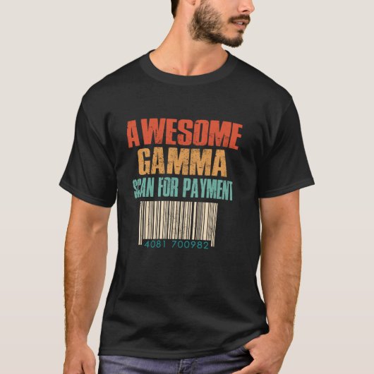 素晴らしGamma Scan For Payment Mothers Dayおばあちゃん Tシャツ (正面)