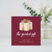 素晴らしGift Winter Photo Pregnancy Announcement 案内状 (スタンド正面)