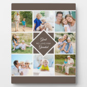 素晴らしGrandad We Love You 8 Photo Collage Brown フォトプラーク (正面)