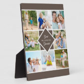 素晴らしGrandad We Love You 8 Photo Collage Brown フォトプラーク (側面)