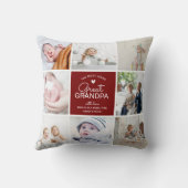 素晴らしGRANDPA '最も愛された'写真コラージュ クッション (裏面)