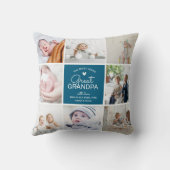 素晴らしGRANDPA '最も愛された'写真コラージュ クッション (裏面)