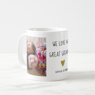 素晴らしGrandpa Grandkids 2 Photo Collage コーヒーマグカップ