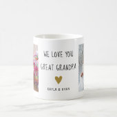 素晴らしGrandpa Grandkids 2 Photo Collage コーヒーマグカップ (中央)