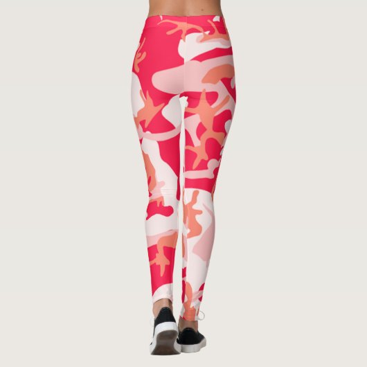 素晴らしGym Sporty Pink Camouflage Pattern用 レギンス (裏面)