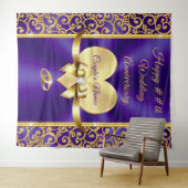 素晴らしHappy Anniversary Backdrop、任意の年 タペストリー (インサイチュ(横))