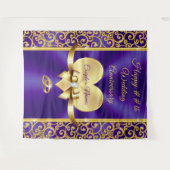 素晴らしHappy Anniversary Backdrop、任意の年 タペストリー (正面(横))