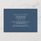 素晴らしIndigo Blueおよび金ゴールド抽象芸術 エンクロージャーカード (裏面)