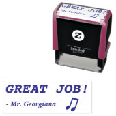 「素晴らしJOB!」を促す+カスタム家庭教師の名前 セルフインキングスタンプ (インサイチュ)