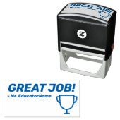 「素晴らしJOB!」 +教育者の名前ラバースタンプ セルフインキングスタンプ (インサイチュ)