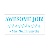 「素晴らしJOB!」 +教育者の名前ラバースタンプ セルフインキングスタンプ (デザイン)