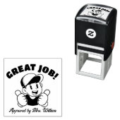 素晴らしJob Cartoon Thumbs Up勇気付けられる先生 セルフインキングスタンプ (インサイチュ)