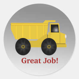 素晴らしJob Dump Truckスタンプ – パーソナライズ! ラウンドシール