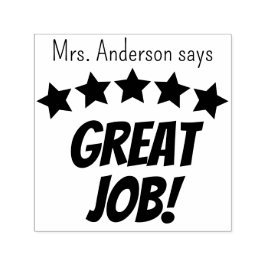 素晴らしJob Stars先生パーソナライズされた セルフインキングスタンプ