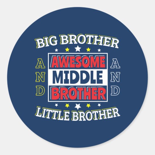 素晴らしMiddle Brother – 大きいものと小さいもの ラウンドシール (正面)