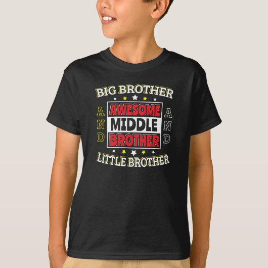 素晴らしMiddle Brother – 大きいものと小さいもの Tシャツ (正面)