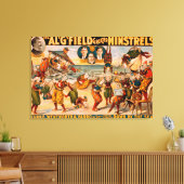 素晴らしMinstrels -ビーチのピエロの束 キャンバスプリント (インサイチュ (リビング))