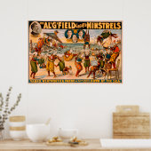 素晴らしMinstrels -ビーチのピエロの束 ポスター (キッチン)