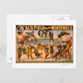 素晴らしMinstrels -ビーチのピエロの束 ポストカード (正面/裏面)