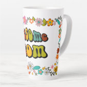 素晴らしMOM 70をテーマにした花パワーラテマグカップ カフェラテマグ (右アングル)