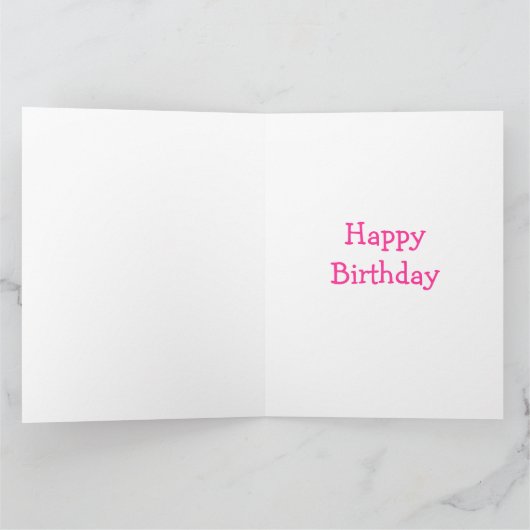 素晴らしNiece Garlの9番目の誕生日カードピンク カード (内部)