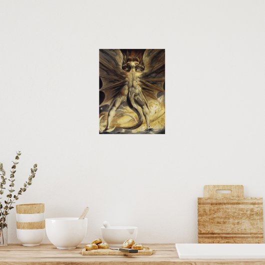 素晴らしRed Dragon by William Blake ポスター (キッチン)