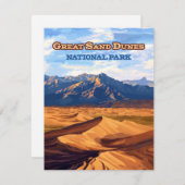 素晴らしSand Dunes National Park Colorado Card (正面/裏面)