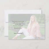 素晴らしScript 2写真院生ありがとう サンキューカード (裏面)