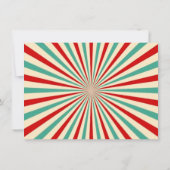 素晴らしShow On Earth Circus誕生日招待状 (裏面)