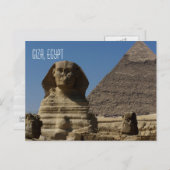 素晴らしSphinx像Giza Cairoエジプト旅行 ポストカード (正面/裏面)