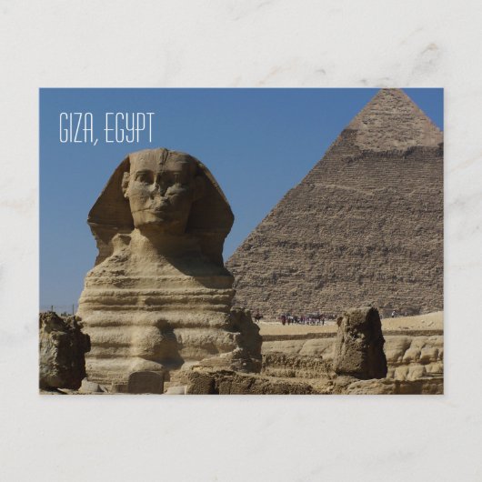 素晴らしSphinx像Giza Cairoエジプト旅行 ポストカード (正面)