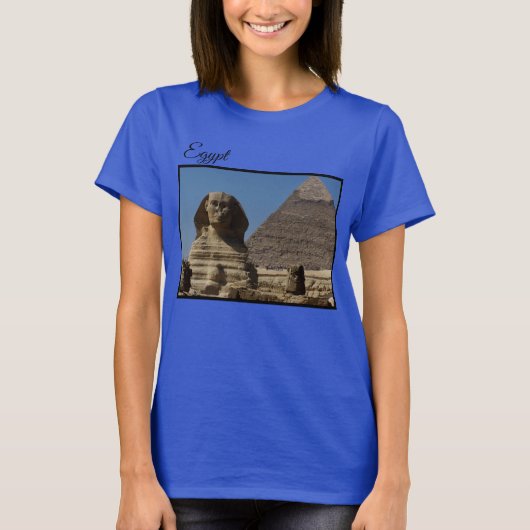 素晴らしSphinx像Giza Cairoエジプト旅行 Tシャツ (正面)