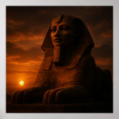 素晴らしSphinx Sunset Egyptian Landscapeポスター ポスター (正面)