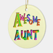 素晴らしTシャツとギフトおばさん セラミックオーナメント (左)